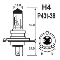 12V BULB 35/35 P43T Halogen H4