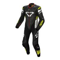 MACNA TRACKTIX 1 PIECE SUIT BLACK WHITE NEON YELLOW