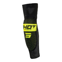 SHOT ADULT AIRLIGHT 2.0 ELBOW GUARDS - BLACK NEON YELLOW