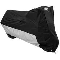 NELSON-RIGG  BIKE COVER MC-90402-MD DELUXE MOTORCYCLE COVER BLACK SILVER
