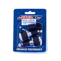 STATES MX CARBON INLAY BAR END SILVER