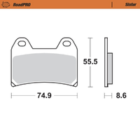 MOTO MASTER ROAD PRO SINTER FRONT BRAKE PAD - FD0221