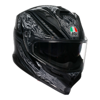 AGV K7 DAMASCUS BLACK SILVER
