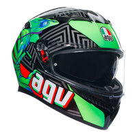 AGV K3 KAMALEON BLACK RED GREEN