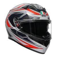 AGV K3 SPACE MATT WHITE RED FLURO