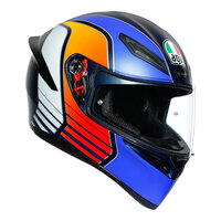 AGV K1 POWER MATT DARK BLUE/ORANGE/WHITE HELMET