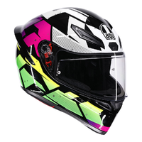 AGV K1 S PUNKPULSE BLACK PURPLE LIME