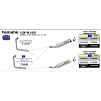 ARROW EXHAUST HOMOLOGATED TITANIUM STREET THUNDER SLIP-ON CARBON CAP - YAMAHA YZF-R125 '08-14