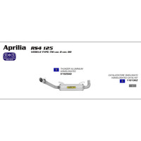 ARROW EXHAUST HOMOLOGATED ALUMINIUM THUNDER SLIP-ON - APRILIA RS4 125 '11-12 