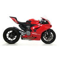 ARROW SILENCER SET - WORKS TITANIUM WITH CARBON END CAPS - DUCATI PANIGALE V2 '20-UP
