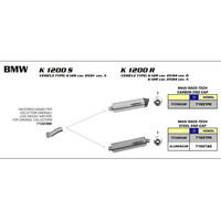 ARROW 71323MI [RAS]: LINK PIPE INOX RE #71697 SIL - BMW K1200S/R
