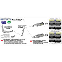ARROW LINK PIPE - MID - CENTRAL STAINLESS - YAMAHA YZF-R1