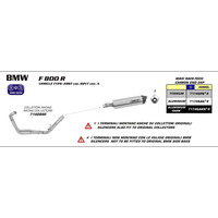 ARROW COLLECTORS - RACING 2:1 STAINLESS - BMW F800R 