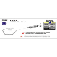 ARROW COLLECTORS [AOE]: RACING INOX 2:1 - BMW F800R 09-16