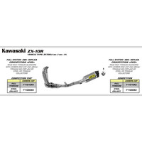 ARROW LINK PIPE - STAINLESS CAT DELETE FOR #71770 / 71771 SILENCERS - KAWASAKI ZX-10R '11-15
