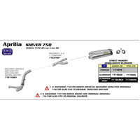 ARROW EXHAUST 1:2 STAINLESS MID-PIPE - APRILIA SHIVER 750 '10-12
