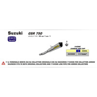 ARROW 71442MI : LINK PIPE FOR SIL #71776 [RAS] - SUZ GSR750 11-16
