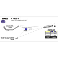 ARROW LINK PIPE [RAS]: INOX FOR #71790 MAXI R-T SIL  - BMW K1300R/S 09-16