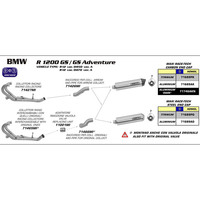ARROW COLLECTORS - RACING 2:1 STAINLESS - BMW R 1200 GS '10-12