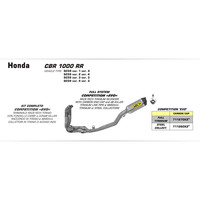 ARROW SILENCER - INDY - RACE ALUMINIUM BLACK WITH CARBON END CAP - HONDA CBR1000RR '14-16