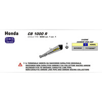 ARROW SILENCER - THUNDER TITANIUM WITH CARBON FIBRE END CAP - HONDA CB1000R '09-10