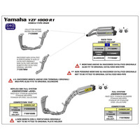 ARROW EXHAUST ALUMINIUM HOMOLOGATED LEFT HAND+RIGHT HAND RACE-TECH SLIP-ON CARBON CAP - YAMAHA YZF R