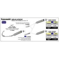 ARROW EXHAUST HOMOLOGATED ALUMINIUM DARK THUNDER SILENCER WITH CARBON FIBRE END CAP FOR ARROW MID-PI