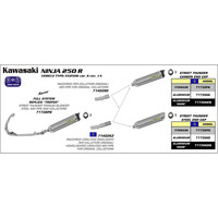 ARROW EXHAUST ALUMINIUM DARK THUNDER HOMOLOGATED SLIP - KAWASAKI NINJA 250R '08-12