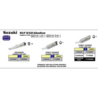 ARROW 71742AO [OEC]: SILNCR THUNDER SLV W STL E/C - SUZ SVF650 09>15