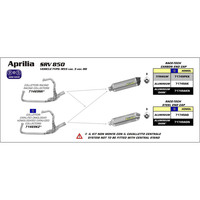 ARROW EXHAUST HOMOLOGATED ALUMINIUM RACE-TECH SILENCER CARBON CAP - APRILIA SRV 850 '12-13