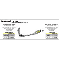 ARROW EXHAUST HOMOLOGATED ALUMINIUM DARK RACE-TECH SLIP-ON CARBON CAP - KAWASAKI ZX-10R '11-14