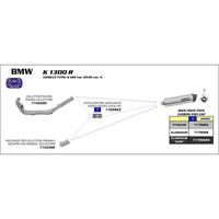 ARROW SILENCER [RLP]: MAXI R-TECH ALUM DARK W CBN E/CAP - BMW K1300R 09-16