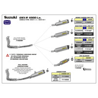ARROW SILENCER - RACE-TECH ALUMINIUM DARK WITH CARBON END CAP - SUZUKI GSX-R 1000 '12-16