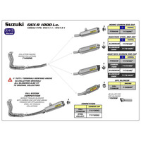 ARROW SILENCER - WORKS TITANIUM WITH CARBON END CAP - SUZUKI GSX-R 1000 '12-16