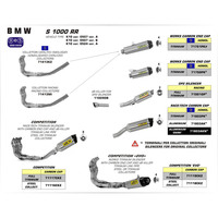 ARROW SILENCER - RACE-TECH ALUMINIUM DARK WITH CARBON END CAP - BMW S1000RR
