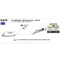 ARROW SILENCER - RACE-TECH ALUMINIUM WITH CARBON END CAP - BMW R 1200 GS / ADVENTURE