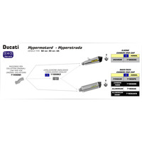 ARROW SILENCER - RACE-TECH ALUMINIUM DARK WITH CARBON END CAP - DUCATI HYPERMOTARD & HYPERSTRADA