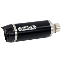 ARROW SILENCER - THUNDER ALUMINIUM DARK WITH CARBON END CAP - KTM DUKE 390 & RC 390