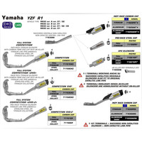 ARROW SILENCER HALF KIT - INDY - RACE ALUMINIUM DARK WITH CARBON END CAP - YAMAHA YZF-R1