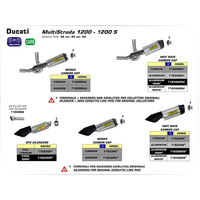 ARROW SILENCER - INDY - RACE ALUMINIUM WITH CARBON END CAP - DUCATI MULTISTRADA 1200 / S