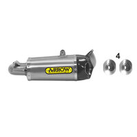 ARROW SILENCER SET - WORKS TITANIUM WITH CARBON END CAPS - DUCATI 1199 PANIGALE '12-15