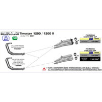 ARROW SILENCER SET - PRO - RACING NICHROM WITH CARBON END CAP - TRIUMPH SPEED TWIN & THRUXTON 1200