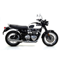 ARROW SILENCER SET - PRO - RACING NICHROM WITH STEEL END CAP - TRIUMPH T100 & T120 '16-UP
