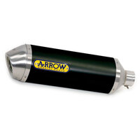 ARROW SILENCER - RACE-TECH ALUMINIUM DARK WITH STEEL END CAP - KAWASAKI NINJA 650 & VERSYS 650 & Z65