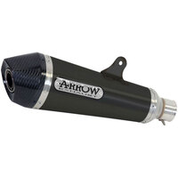 ARROW SILENCER - X - KONE NICHROM DARK WITH CARBON END CAP - KAWASAKI NINJA 650 & VERSYS 650 & Z650