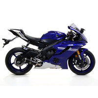 ARROW SILENCER - 71863AKN :THUNDER ALUMINIUM DARK WITH CARBON END CAP - YAMAHA YZF-R6 '17-UP