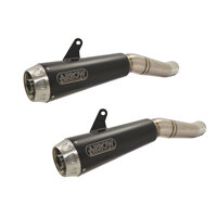 ARROW SILENCER SET - PRO - RACING NICHROM DARK WITH STEEL END CAP - TRIUMPH STREET TWIN 900 '17-UP