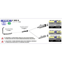 ARROW SILENCER - INDY RACE ALUMINIUM SILVER WITH CARBON END CAP - BMW 