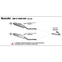 ARROW EXHAUST TITANIUM THUNDER SLIP-ON - SUZUKI DR-Z400SM '05-13