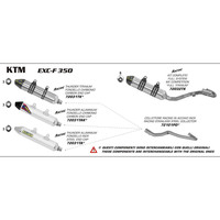 ARROW EXHAUST ALUMINIUM OFF - ROAD V2 SLIP-ON CARBON CAP - KTM EXC-F 350 '12-15/EXC-F 250 '14-15